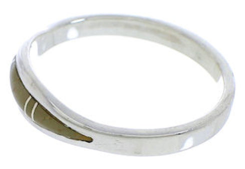 Turquoise Southwestern Genuine Sterling Silver Ring Size 5-1/4 ZX36631